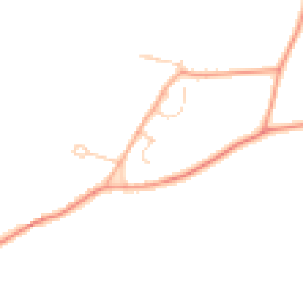 Daytime road noise heatmap for SG18 9NR