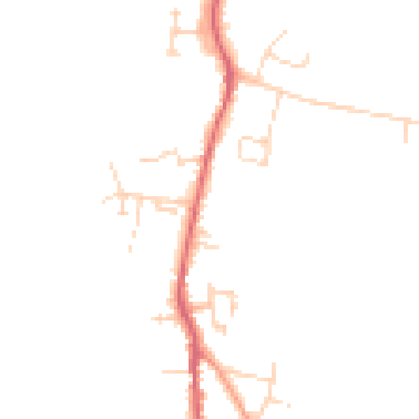 Daytime road noise heatmap for SG18 9NS