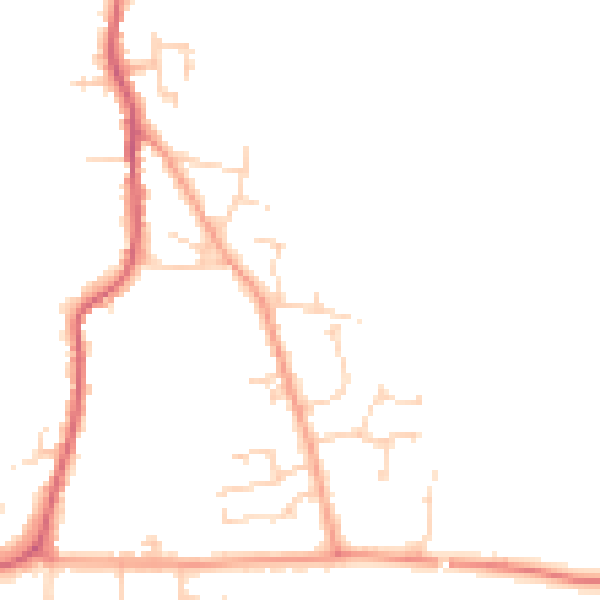 Daytime road noise heatmap for SG18 9PH