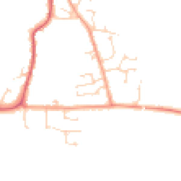 Daytime road noise heatmap for SG18 9PT