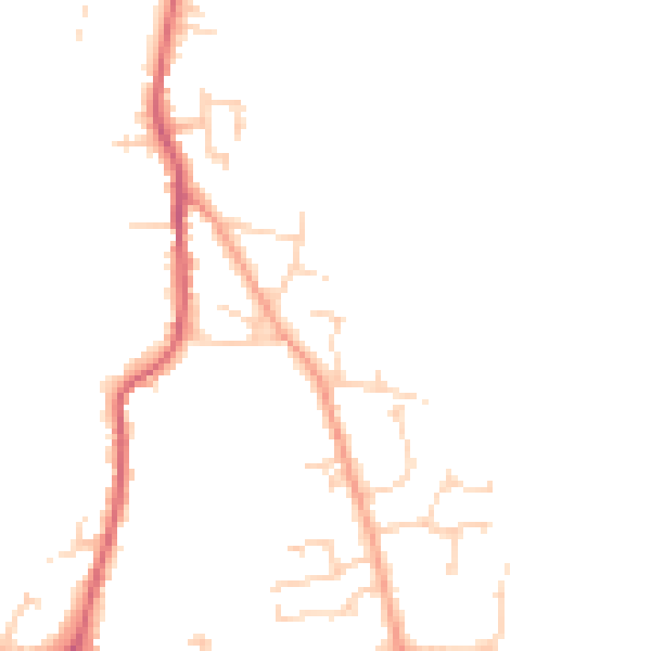 Daytime road noise heatmap for SG18 9PU
