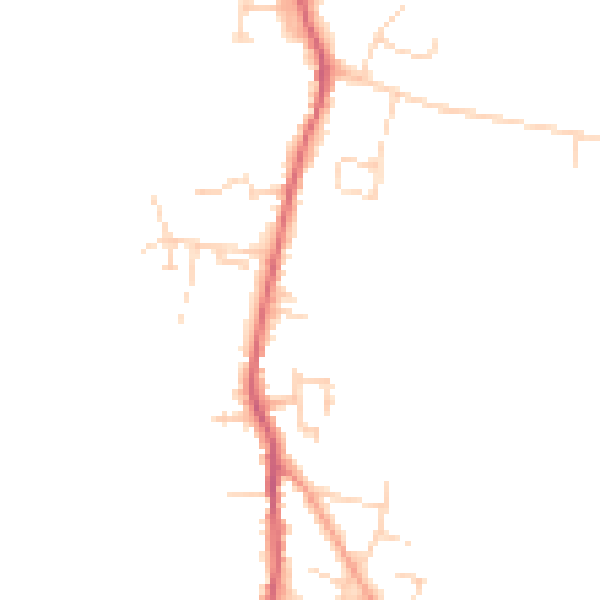 Daytime road noise heatmap for SG18 9QD