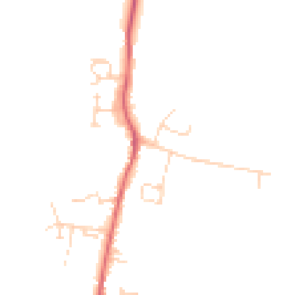 Daytime road noise heatmap for SG18 9QF