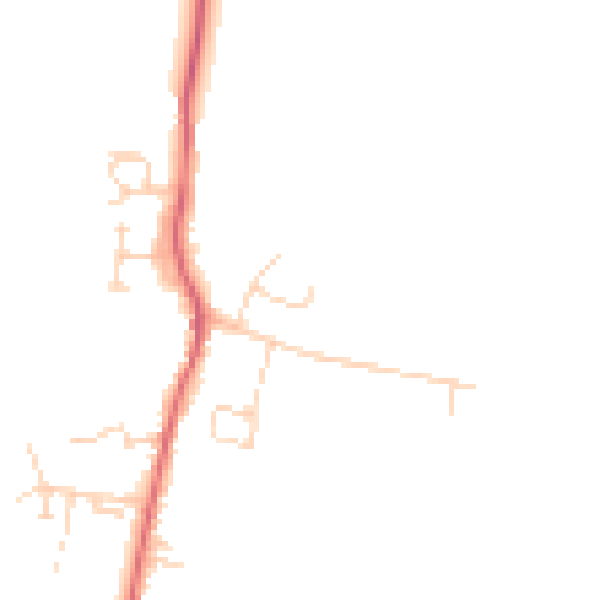 Daytime road noise heatmap for SG18 9QG