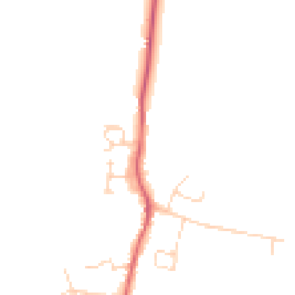 Daytime road noise heatmap for SG18 9QT