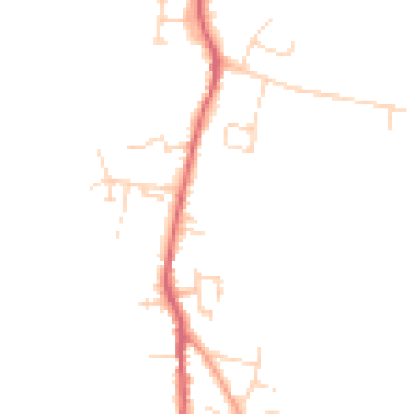Daytime road noise heatmap for SG18 9QZ