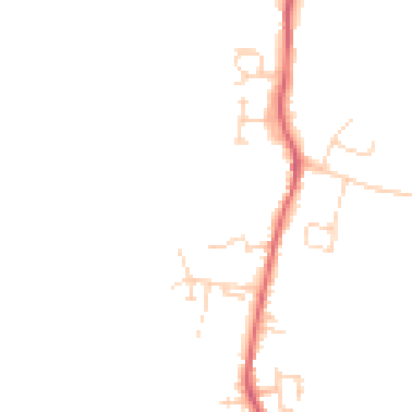 Daytime road noise heatmap for SG18 9RF