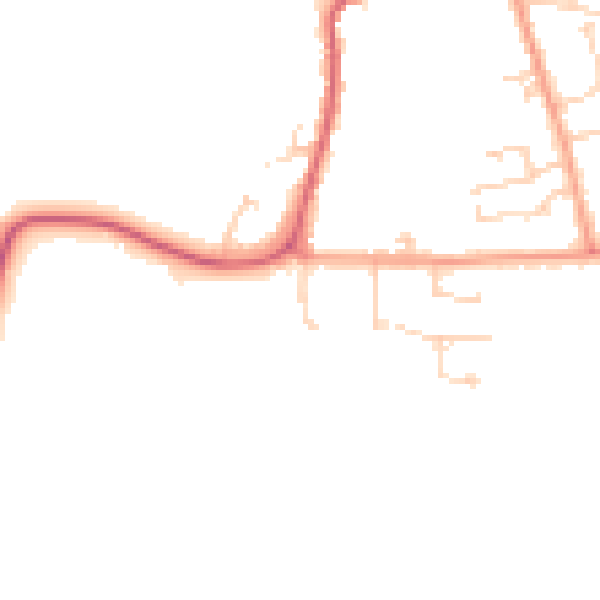 Daytime road noise heatmap for SG18 9SA