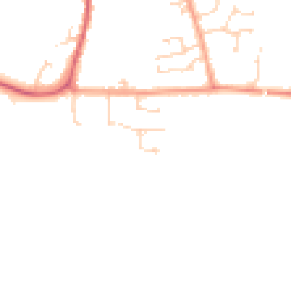 Daytime road noise heatmap for SG18 9SH
