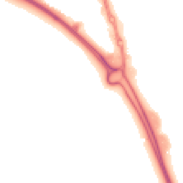 Night-time road noise heatmap for SG18 9SR