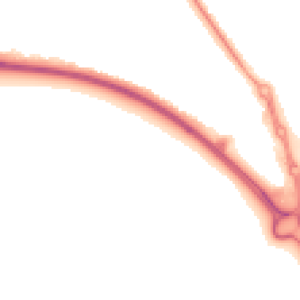 Night-time road noise heatmap for SG18 9SS
