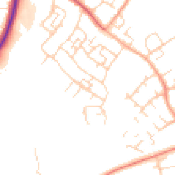 Daytime road noise heatmap for SG2 0AT