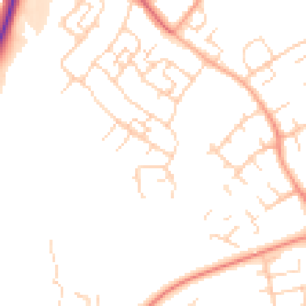 Daytime road noise heatmap for SG2 0AU