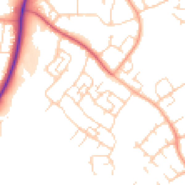 Daytime road noise heatmap for SG2 0DB