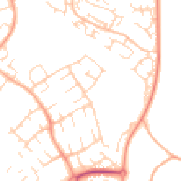 Daytime road noise heatmap for SG2 0LP