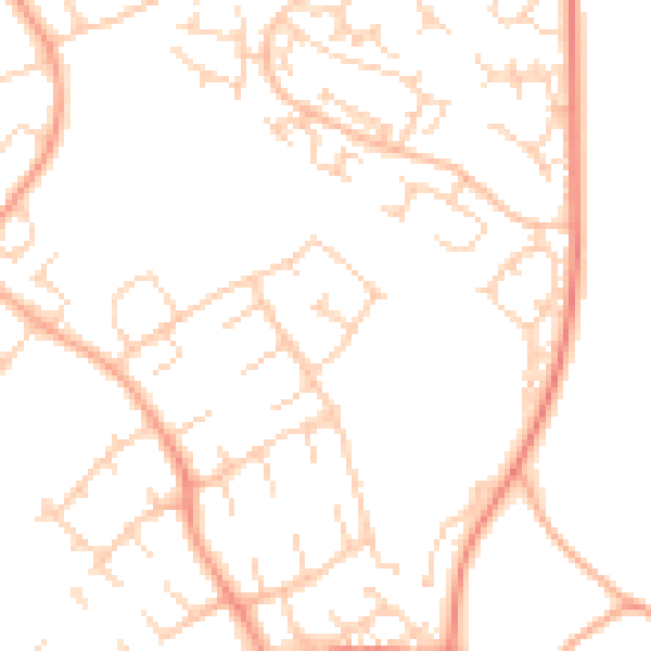 Daytime road noise heatmap for SG2 0LR