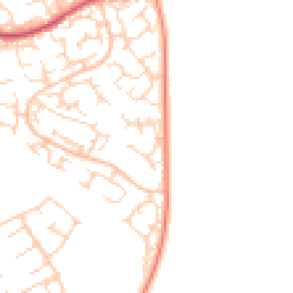 Daytime road noise heatmap for SG2 7BG