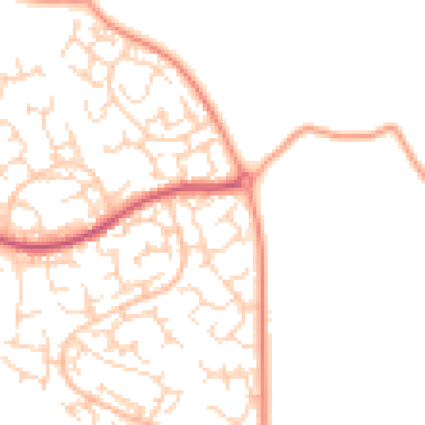 Daytime road noise heatmap for SG2 7DR