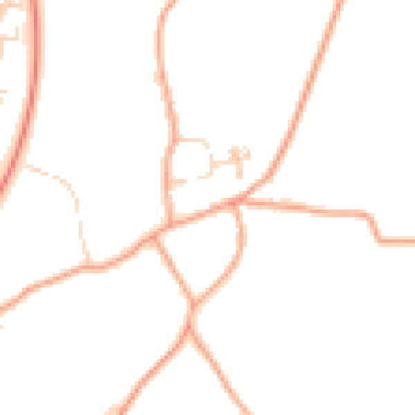 Daytime road noise heatmap for SG2 7DX