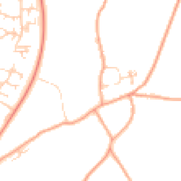 Daytime road noise heatmap for SG2 7EQ