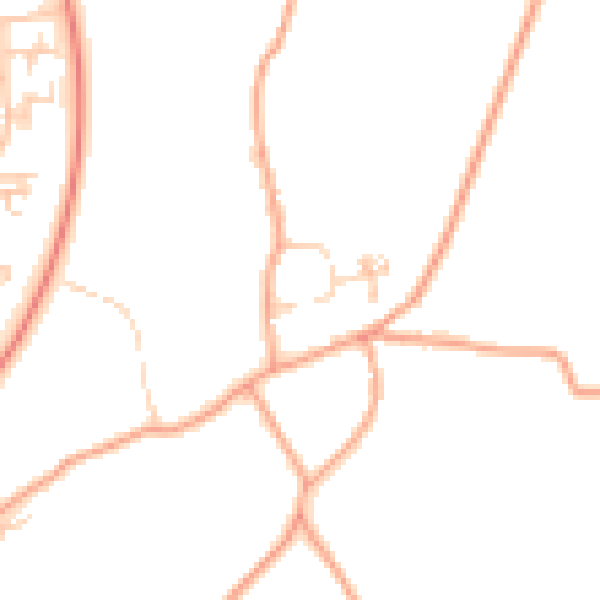 Daytime road noise heatmap for SG2 7EZ