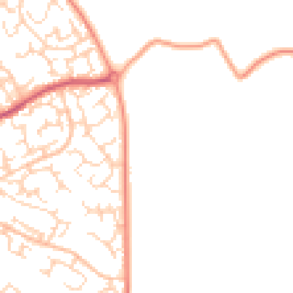 Daytime road noise heatmap for SG2 7FE