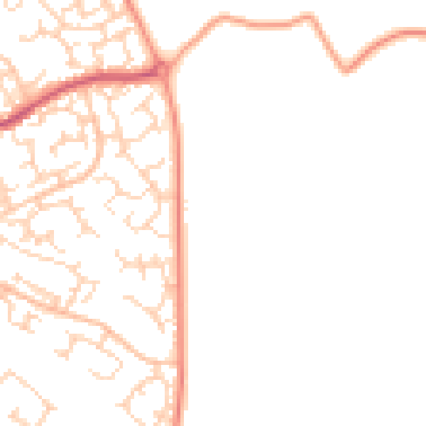 Daytime road noise heatmap for SG2 7FP