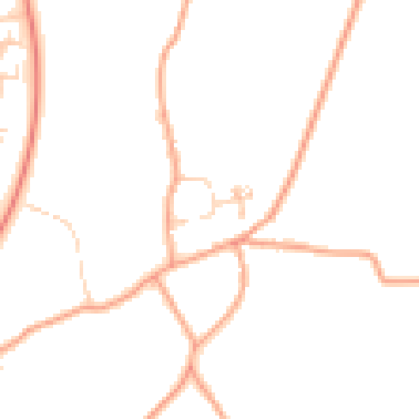 Daytime road noise heatmap for SG2 7HB
