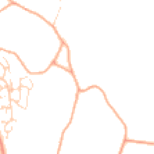 Daytime road noise heatmap for SG2 7HG