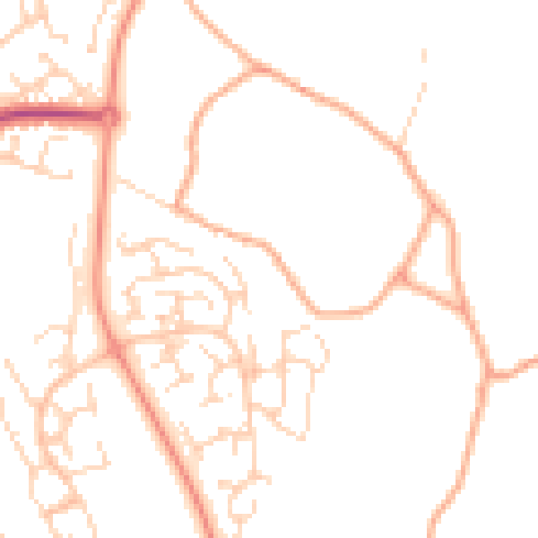 Daytime road noise heatmap for SG2 7HL