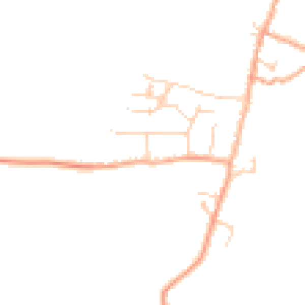 Daytime road noise heatmap for SG2 7ND