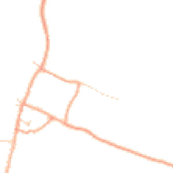 Daytime road noise heatmap for SG2 7PB