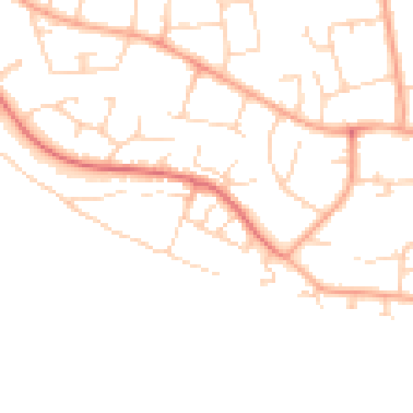 Daytime road noise heatmap for SG2 8GA
