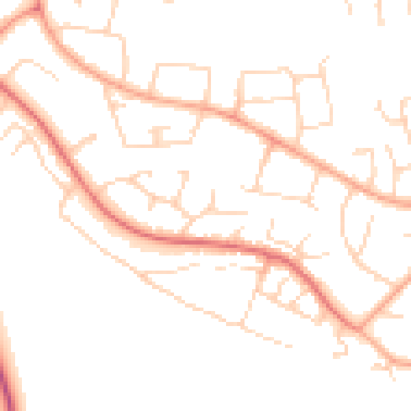 Daytime road noise heatmap for SG2 8SG