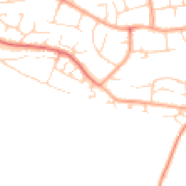 Daytime road noise heatmap for SG2 8TA