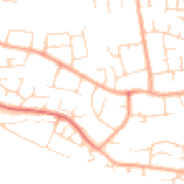 Daytime road noise heatmap for SG2 8TT