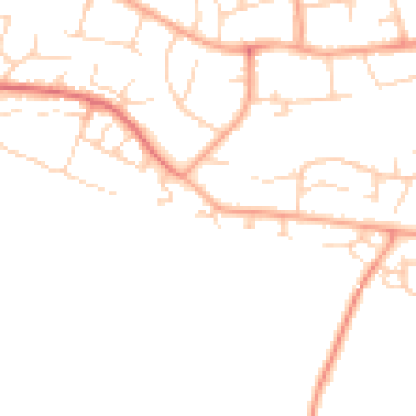 Daytime road noise heatmap for SG2 8UU