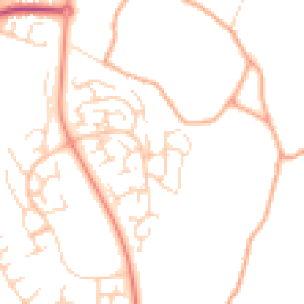 Daytime road noise heatmap for SG2 9TQ