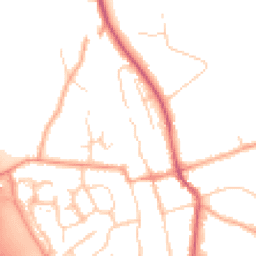 Daytime road noise heatmap for SG3 6AL