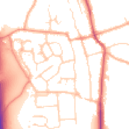 Daytime road noise heatmap for SG3 6AX