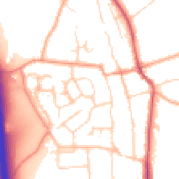 Daytime road noise heatmap for SG3 6BD