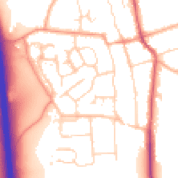 Daytime road noise heatmap for SG3 6BE