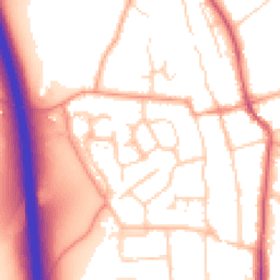 Daytime road noise heatmap for SG3 6BL