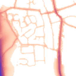 Daytime road noise heatmap for SG3 6BN