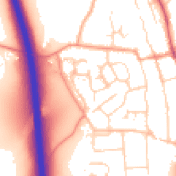 Daytime road noise heatmap for SG3 6BQ