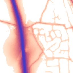 Daytime road noise heatmap for SG3 6BT