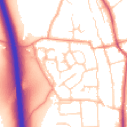 Daytime road noise heatmap for SG3 6BY