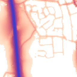 Daytime road noise heatmap for SG3 6DH