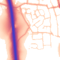 Daytime road noise heatmap for SG3 6DJ