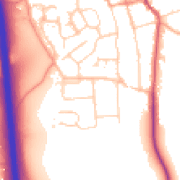 Daytime road noise heatmap for SG3 6DP